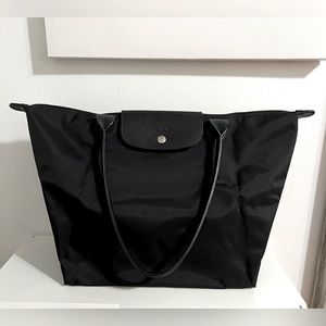 Longchamp Le Pliage Large Recycled Nylon Black Shoulder Bag